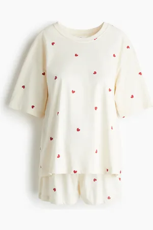 H&M MAMA Before & After Baumwollpyjama - Weiß - Damen