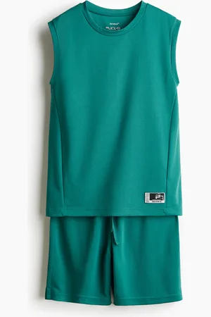 H&M 2-teiliges Sportset mit DryMove - Grün - Kinder