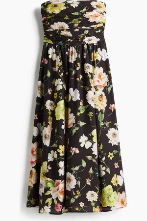 H&M Bandeau-Kleid mit Falten - - Damen