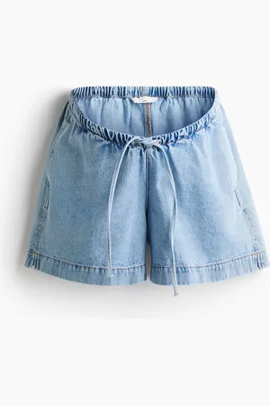 H&M MAMA Denimshorts mit Kordelzug - Blau - Damen