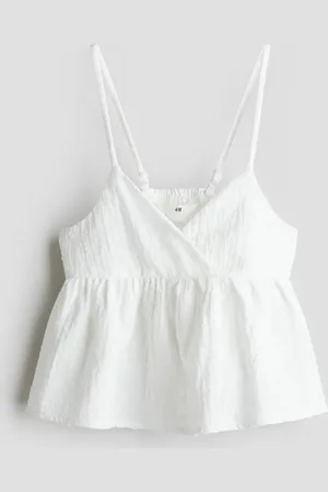 H&M Trägertop mit V-Ausschnitt - Weiß - Kinder