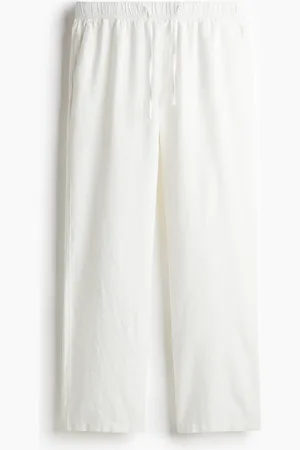 H&M Hose aus Leinenmix in Relaxed Fit - Weiß - Herren