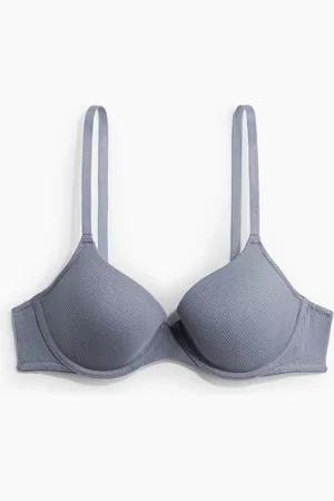 H&M Wattierter Bügel-BH aus Jersey - Blau - Damen