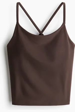 H&M Sport-Tankinitop mit integriertem BH - Braun - Damen