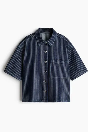 H&M Oversized Denimbluse - Blau - Damen