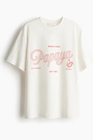 H&M T-Shirt mit Print - Weiß - Damen