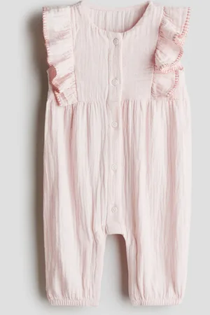 H&M Strampelanzug aus Musselin mit Volants - Rosa - Kinder