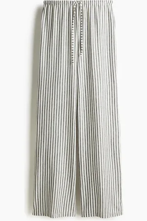 H&M Kordelzughose mit geradem Bein - Weiß - Damen