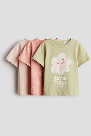H&M 3er-Pack Shirts mit Druck - Gelb - Kinder