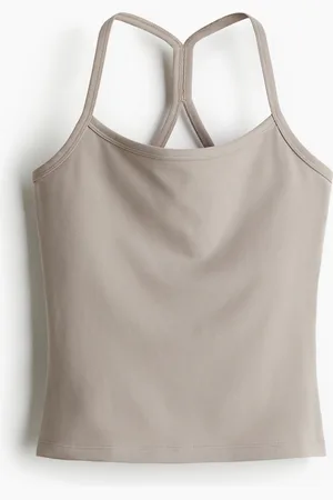 H&M Sport-Trägertop mit integriertem BH mit SoftMove - Braun - Sportswear