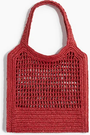 H&M Tote Bag aus Stroh - Rot - Damen
