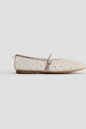 H&M Ballerinas aus verziertem Mesh - Weiß - Kinder