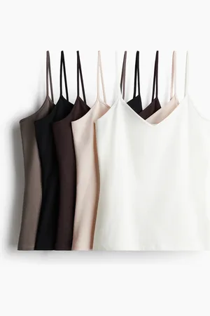 H&M 5er-Pack Trägertops - Weiß - Damen