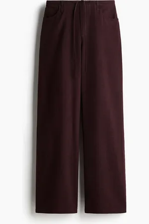 H&M Kordelzughose aus Leinenmix - Rot - Damen