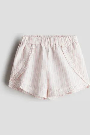 H&M Shorts aus Leinenmix mit Volants - Rosa - Kinder