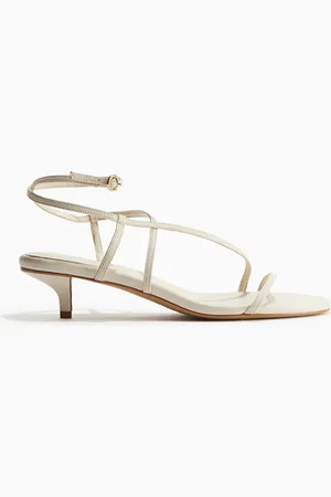 H&M Ledersandaletten mit Kitten Heel - - Damen
