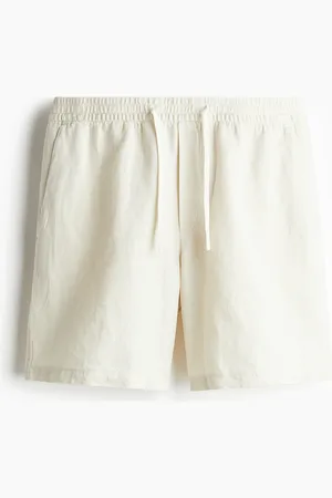H&M Shorts aus Leinenmix in Relaxed Fit - Weiß - Herren