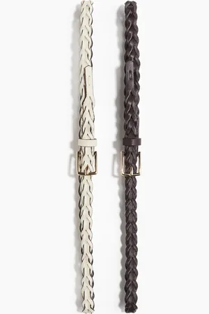 H&M 2er-Pack Flechtgürtel - Braun - Damen