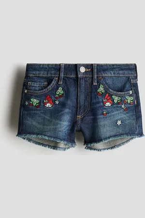H&M Denimshorts mit Stickerei - Blau - Kinder