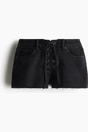 H&M Jeansshorts mit Schnürung - - Damen