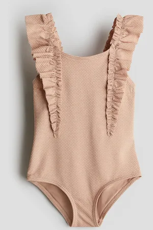 H&M Textured frill-trimmed swimsuit - - Kinder