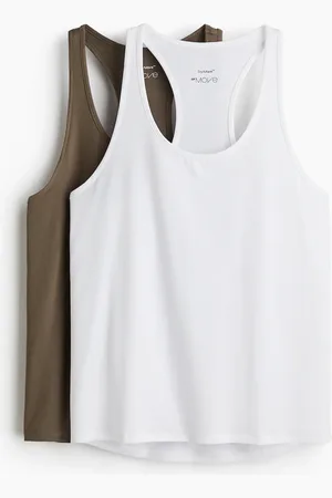 H&M 2er-Pack Sport-Tanktops mit DryMove - Weiß - Sportswear
