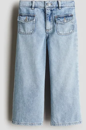 H&M Loose Fit Wide Leg Jeans - Blau - Kinder