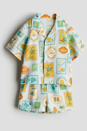 H&M 2-teiliges gemustertes Set - Türkis - Kinder