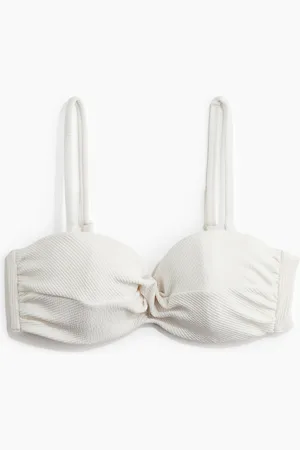 H&M Wattiertes Balconette-Bikinitop - Weiß - Damen