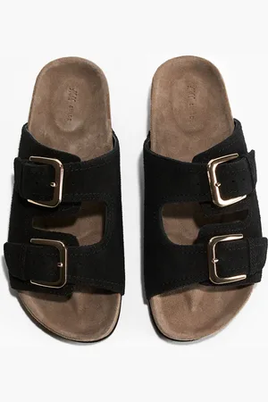 H&M Sandalen aus Veloursleder - - Damen