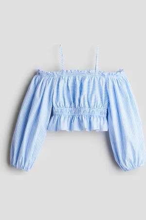 H&M Off-Shoulder-Bluse - Weiß - Kinder