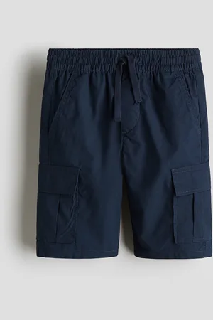 H&M Cargo-Shorts aus Baumwollpopeline - Blau - Kinder