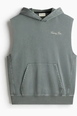 H&M Ärmelloser Sport-Hoodie in Loose Fit - Grün - Sportswear