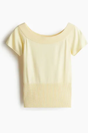 H&M Off-the-shoulder top - Gelb - Damen