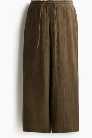 H&M MAMA Weite Musselinhose - Grün - Damen