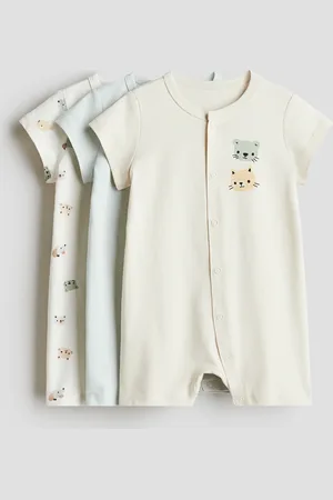 H&M 3er-Pack Schlafanzüge aus Baumwolle - Türkis - Kinder