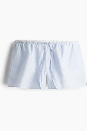 H&M Shorts aus Baumwollpopeline - Blau - Damen
