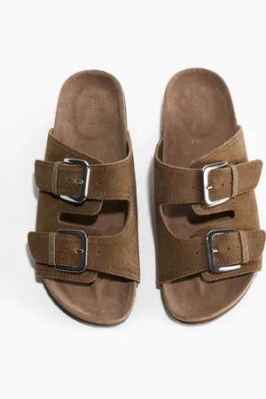 H&M Sandalen aus Veloursleder - - Damen