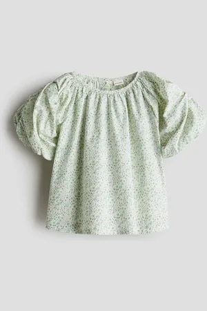 H&M Baumwollbluse - Grün - Kinder