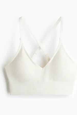 H&M Seamless Sport-BH mit DryMove Medium Support - Weiß - Sportswear
