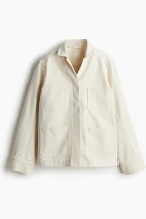 H&M Shacket aus Twill - Weiß - Damen