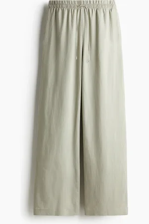 H&M Hose aus Leinenmix - Grün - Damen