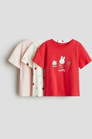 H&M 3er-Pack Shirts mit Druck - Rot - Kinder