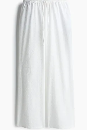 H&M Kordelzughose mit geradem Bein - Weiß - Damen
