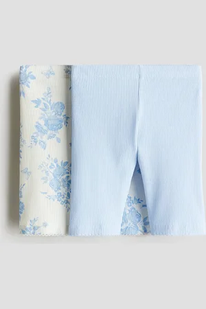 H&M 2er-Pack Gerippte Radlershorts - Blau - Kinder
