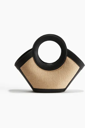 H&M Bast-Handtasche mit Coating-Details - - Damen