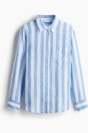 H&M Leinenbluse - Blau - Damen