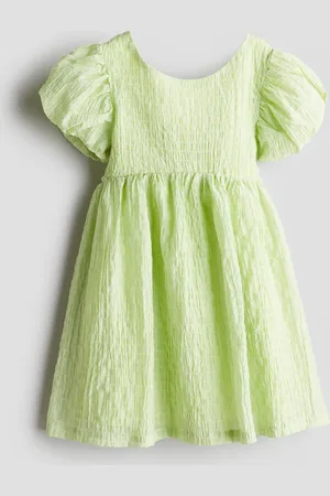 H&M Kleid aus Seersucker - Grün - Kinder