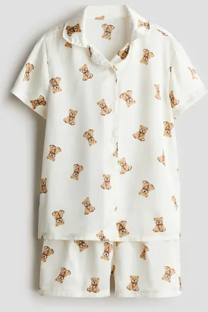 H&M Satinpyjama - Weiß - Kinder