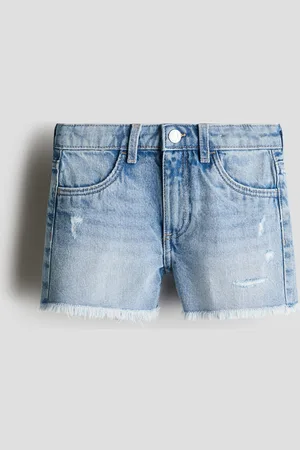 H&M Denimshorts mit Fransenkanten - Blau - Kinder